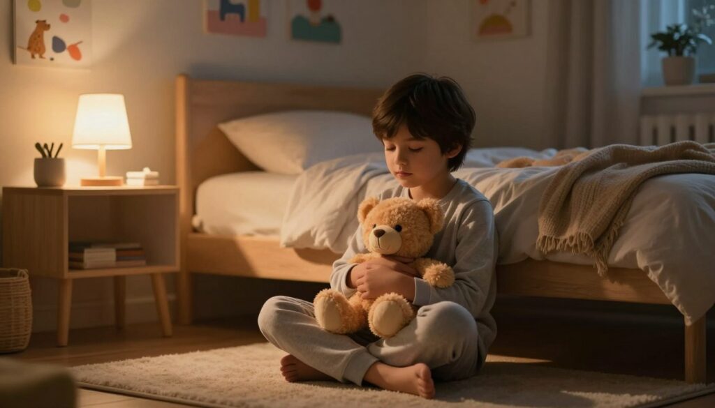 child self soothing with comfort object