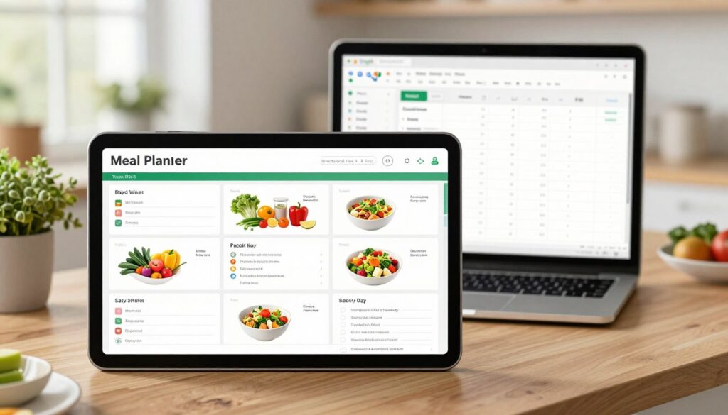 customizable weekly meal planner template features
