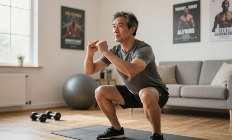 home workout 40 year old man
