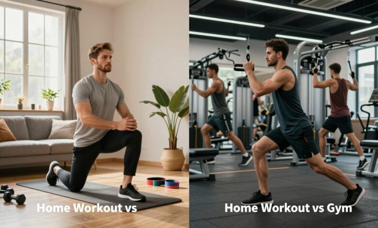 home workout is better or gym