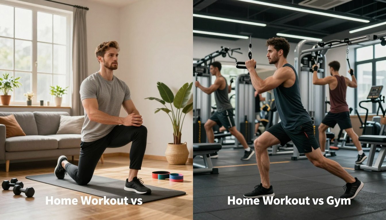 home workout is better or gym